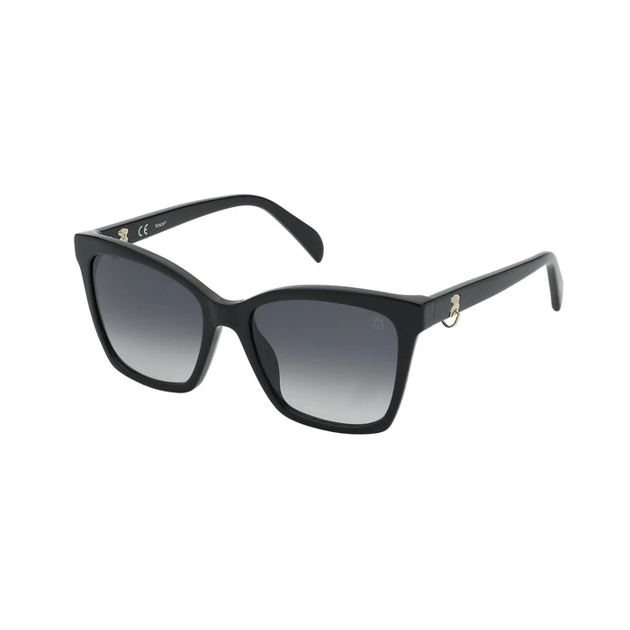 TOUS Women's Sunglasses with Black Acetate Frame and Black Gradient Lens STOB505 0700