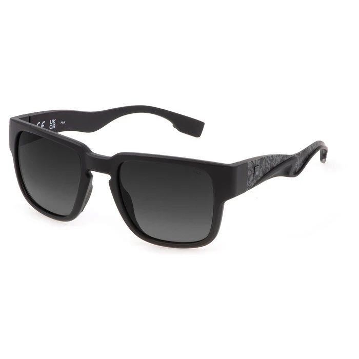 FILA Ανδρικά Γυαλιά Ηλίου SFI463-53U28P - Μαύρος Σκελετός, Γκρί Gradient Πολωμένοι Φακοί