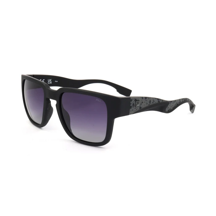 FILA Ανδρικά Γυαλιά Ηλίου SFI463-53U28P - Μαύρος Σκελετός, Γκρί Gradient Πολωμένοι Φακοί