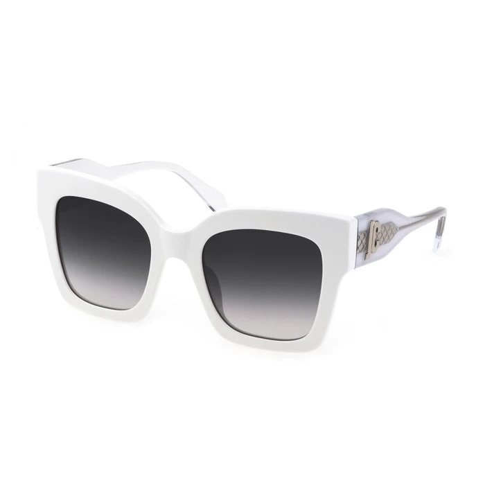 Just Cavalli Women's Sunglasses SJC019V 06WY - White Acetate Frame, Grey Gradient Lenses, Size 52/22/140