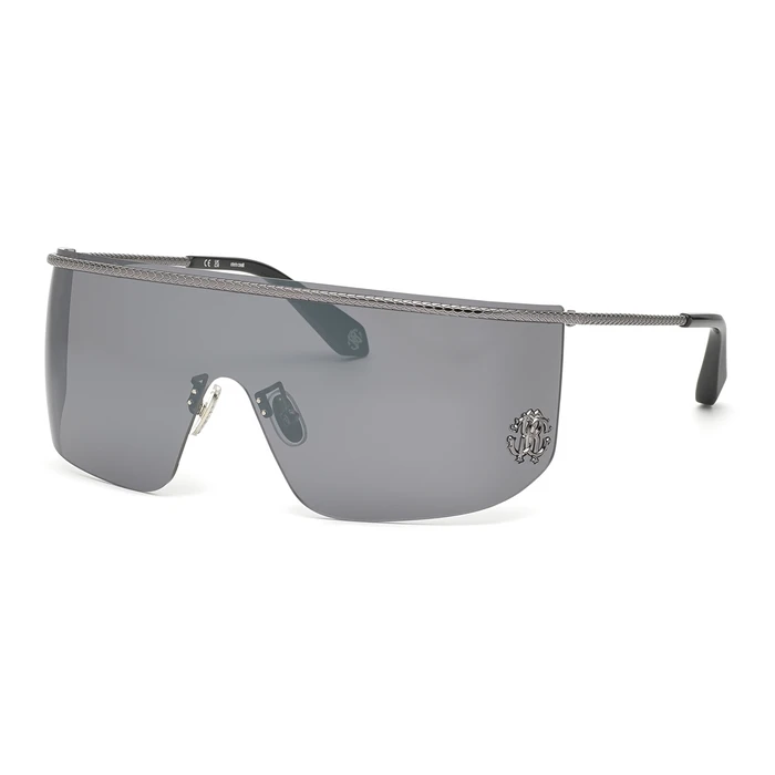 Roberto Cavalli Unisex Sunglasses SRC012M99530X (99/0/125) Black Frame, Grey Mirror Lenses