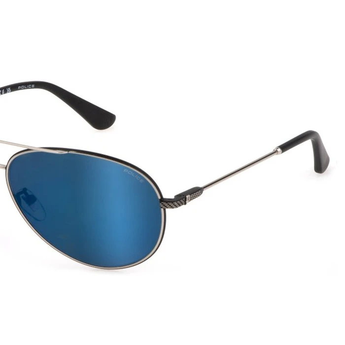 Police Octane 8 Men's Sunglasses with Gold Metal Frame and Blue Gradient Lenses SPLL11 K07B
