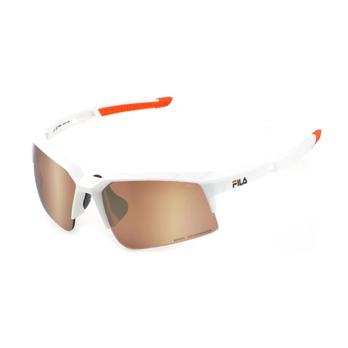 FILA Unisex Sunglasses White Acetate Frame with Pink Mirror Lens SFI515 5WWX (SKU: SFI515-675WWX)