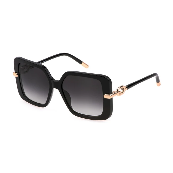 Furla 0700 Women's Sunglasses - Black Frame, Black Lens, 54/16/140