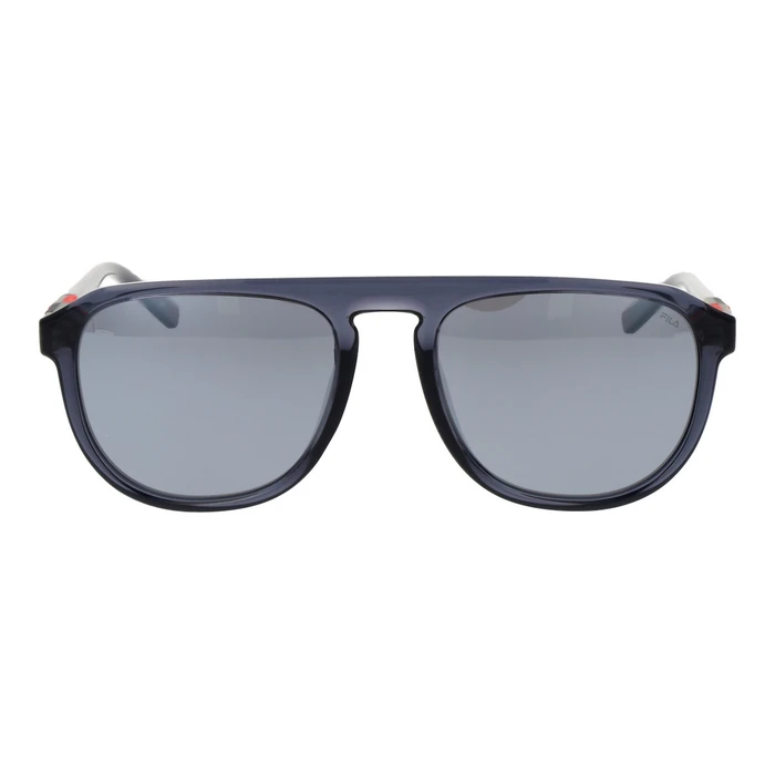 FILA Men's Sunglasses SFI528 3GUP Grey Injected Frame Grey Mirror-Polarized Lenses