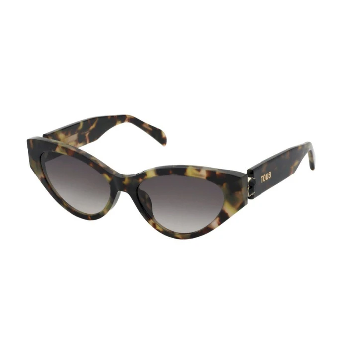 TOUS Women's Sunglasses Brown Tortoise Acetate Frame with Grey Gradient Lens TOB84V 01GQ