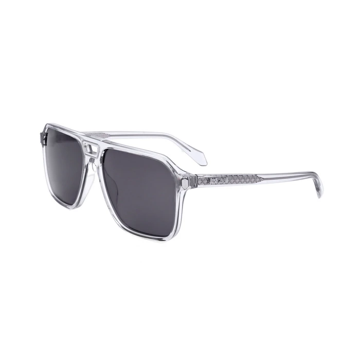 Just Cavalli Men's Sunglasses Transparent Acetate Frame with Grey Lens SJC036 06A7 (59/14/140)