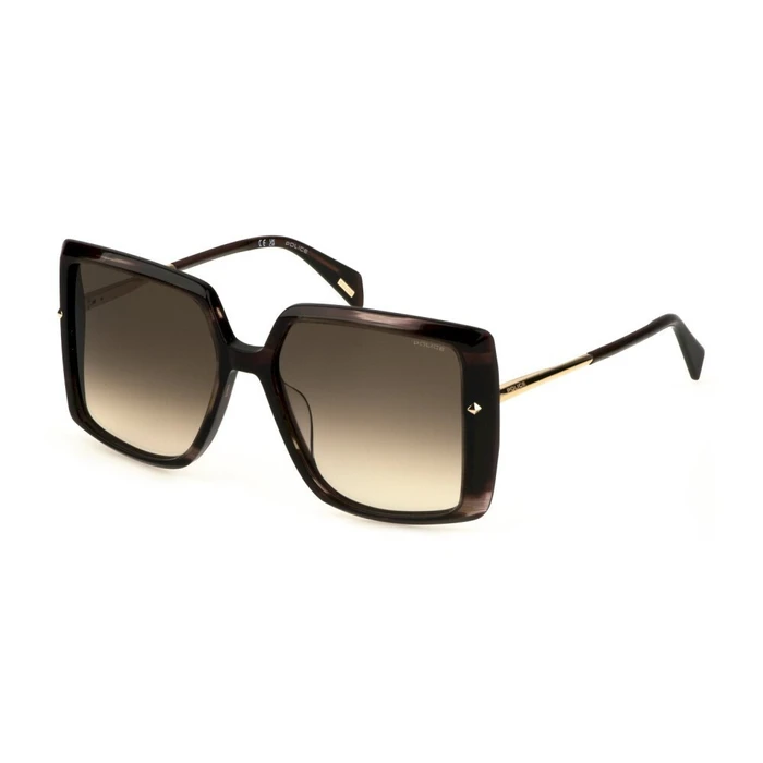 Police Women's Sunglasses SPLL96M-560836 - Brown lenses, Brown acetate frame, 56/16/140 mm, Category 3