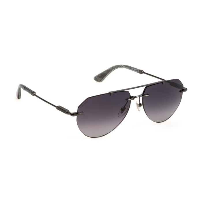Police Men's Sunglasses SPLN42 568K — Grey Metal Frame, Grey Degrade Lenses (59/15/145)