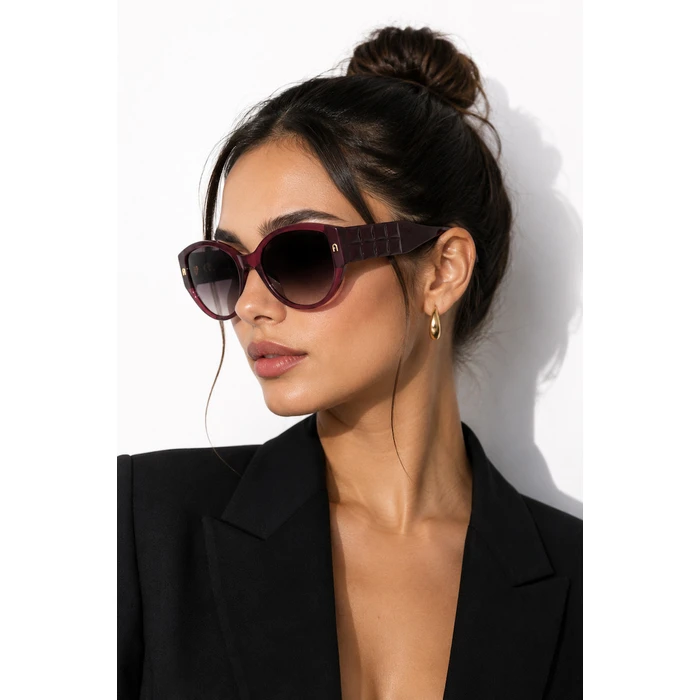 Furla Women's Sunglasses with Brown Acetate Frame and Brown Lenses SFU784-570AFD