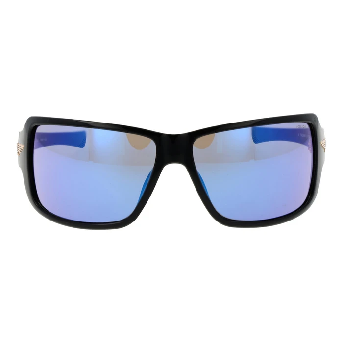 POLICE Sunglasses SPLN37M650Z42 (65/14/115 mm) Black Frame, Blue/Black Lens - Men's/Unisex