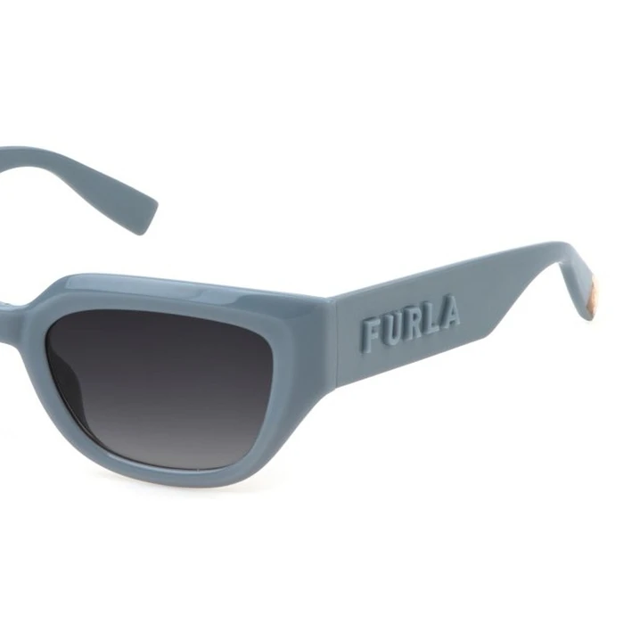 FURLA Women's Sunglasses - Green Acetate Frame with Green Degradé Lens (Model SFU809V 04GT)