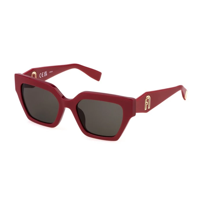 Furla Women's Sunglasses Red Acetate Frame Red Lens SFU811 09LB