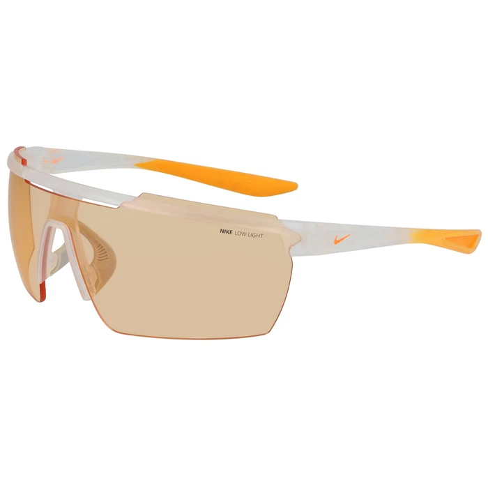 Nike Unisex Γυαλιά Ηλίου Windshield Elite CW4660-913 — Λευκό Κοκκάλινο Σκελετό, Πορτοκαλί Φακοί (60/13/130)