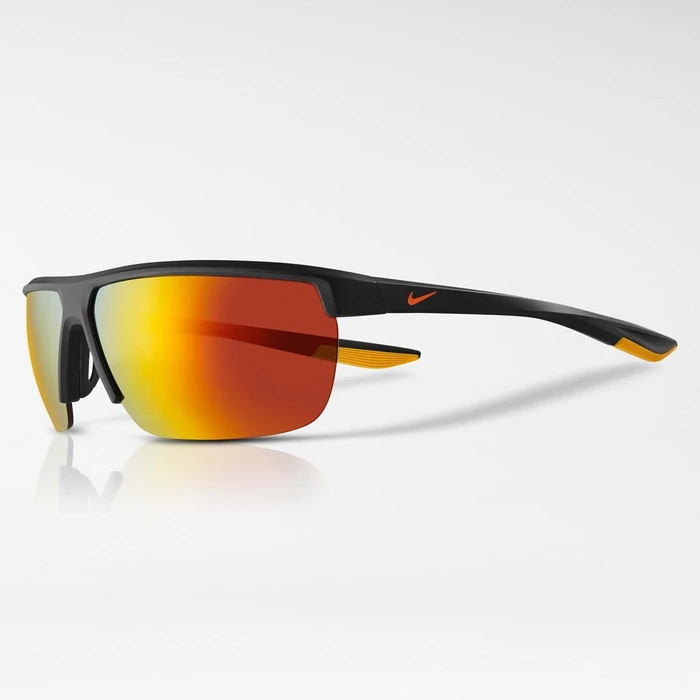 NIKE Tempest M Men's Sunglasses — Grey Plastic Frame, Mirror Orange Lens (CW4665-015)