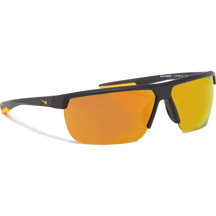 NIKE Tempest M Men's Sunglasses — Grey Plastic Frame, Mirror Orange Lens (CW4665-015)