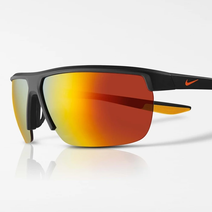 NIKE Tempest M Men's Sunglasses — Grey Plastic Frame, Mirror Orange Lens (CW4665-015)