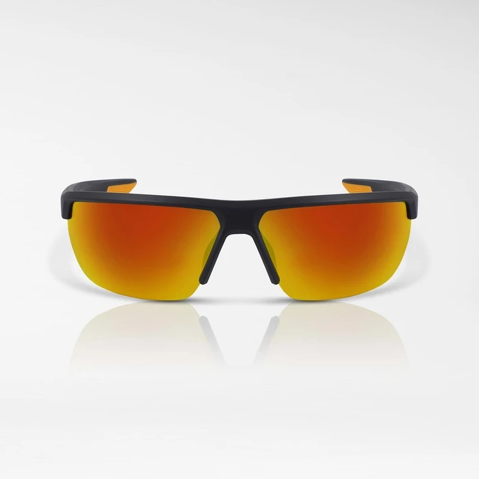 NIKE Tempest M Men's Sunglasses — Grey Plastic Frame, Mirror Orange Lens (CW4665-015)