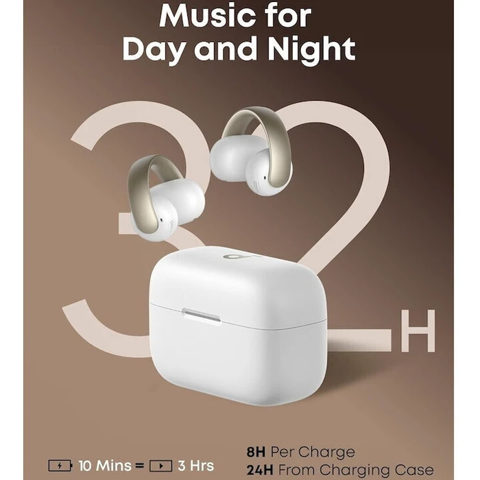 Anker Soundcore AeroClip Ακουστικά Open‑Ear Ασύρματα Λευκό