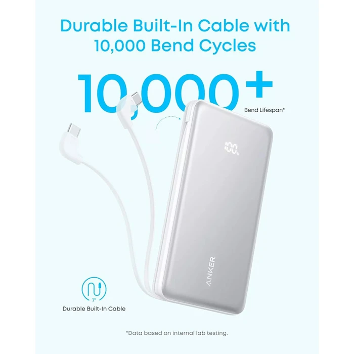 Anker Zolo Power Bank 10000mAh 22.5W USB-C & USB-A Μαύρο (MPN: A110DH11)