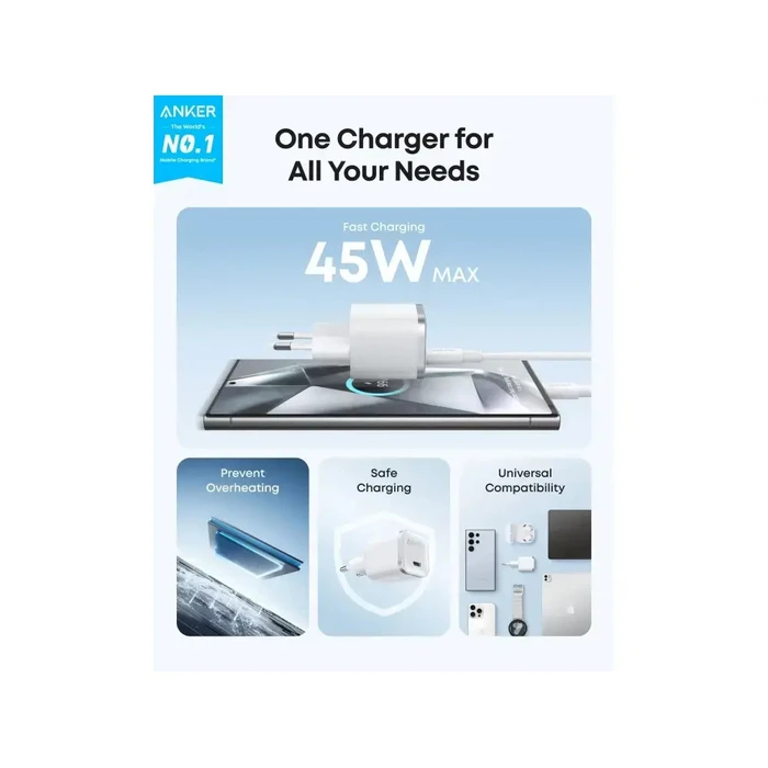 Anker Φορτιστής Τοίχου Nano 45W USB-C (A2692L21)