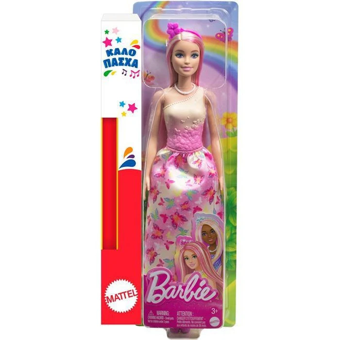 Mattel Barbie Κούκλα Blonde Pink Hair HRR08