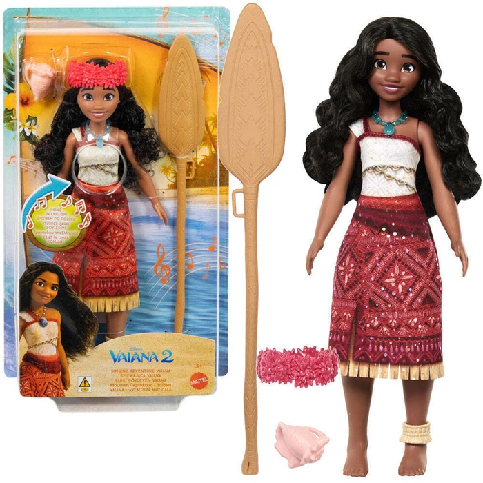 Mattel Disney Vaiana 2 Singing Adventure Vaiana Doll Greek Singing JHH26