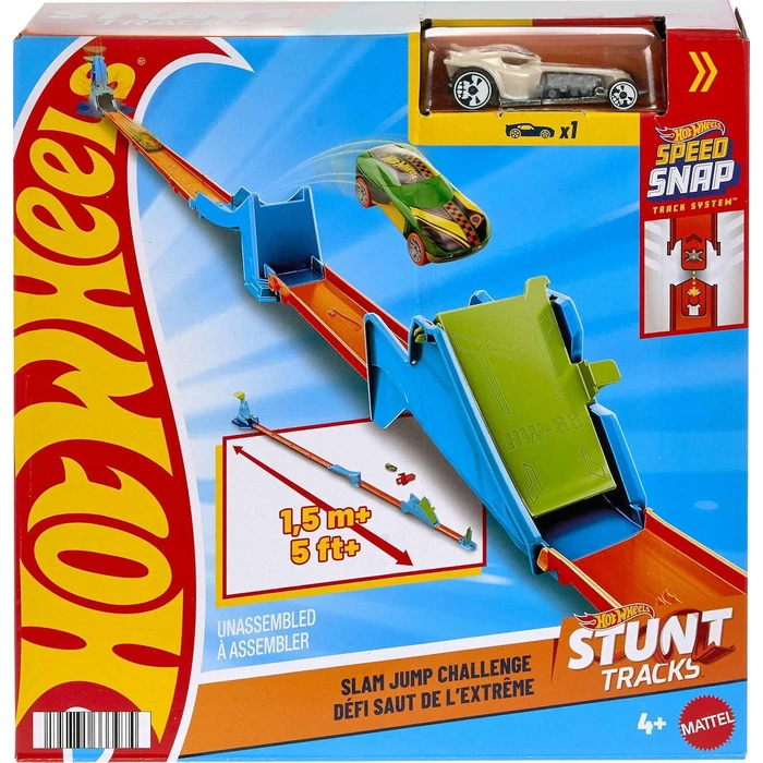 Hot Wheels Mattel Stunt Tracks Slam Jump Challenge Playset