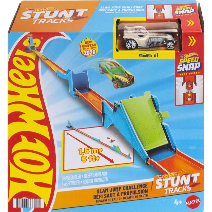 Hot Wheels Mattel Stunt Tracks Slam Jump Challenge Playset