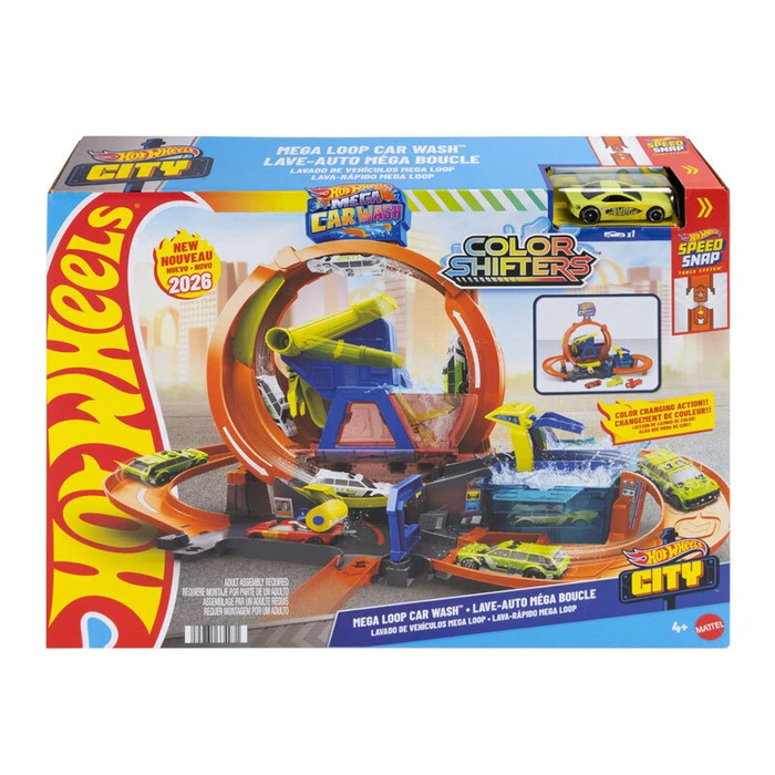 Hot Wheels Mega Loop Car Wash - Πλυντήριο Αυτοκινήτων Color Shifters (Mattel)