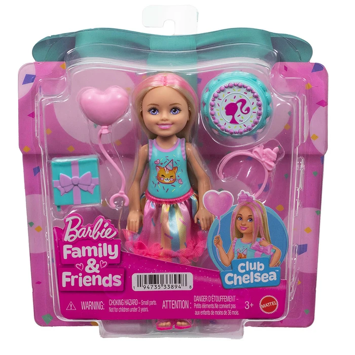 Mattel Barbie Family Friends Club Chelsea Happy Birthday Doll
