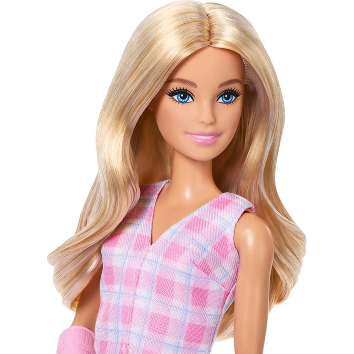 Mattel Barbie Fashionistas Κούκλα Με Ροζ Νάρθηκα Στο Χέρι Και Καρό Τοπ Και Φούστα Ξανθιά