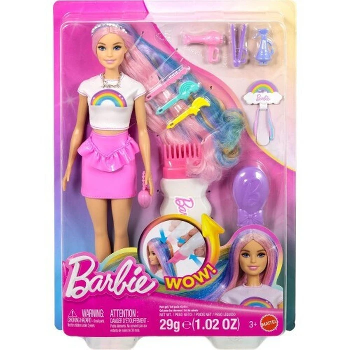 Mattel Barbie Κούκλα Rainbow Sparkle Hair