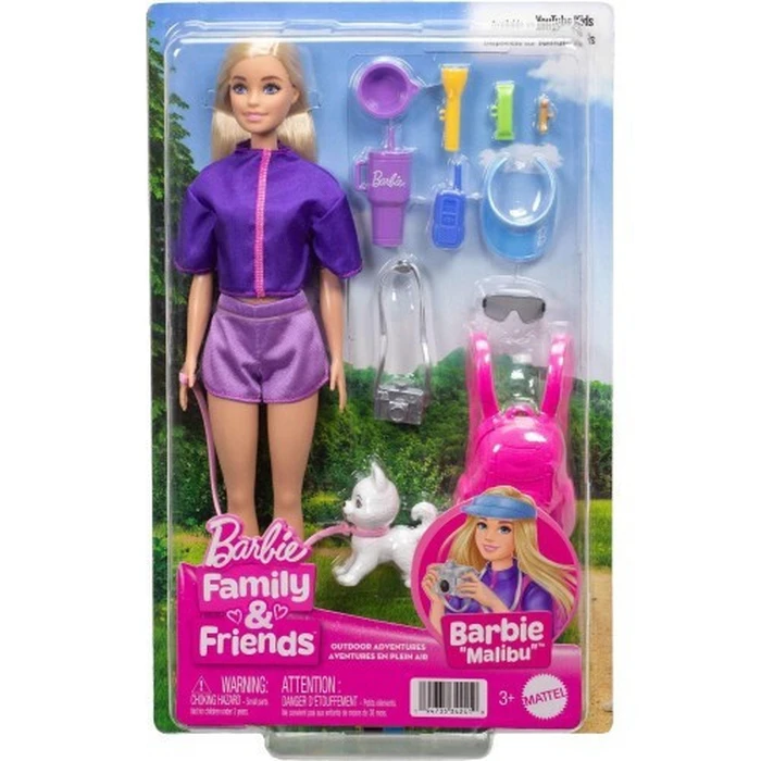 Mattel Barbie Κούκλα Family and Friends Barbie Malibu Outdoor Adventures
