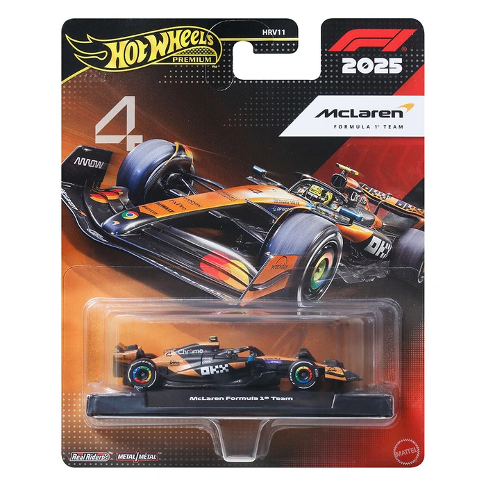 Mattel Hot Wheels Premium Formula 1 2025 McLaren Formula 1 Team Vehicle