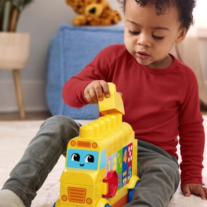 Mattel Fisher Price Mega Bloks Building Set Build And Learn Build And Count Bus JKG34