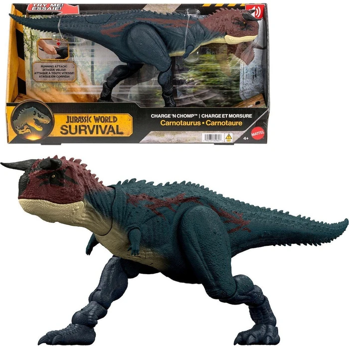 Jurassic World Mattel Charge N Chomp Carnotaurus Dinosaur Action Figure