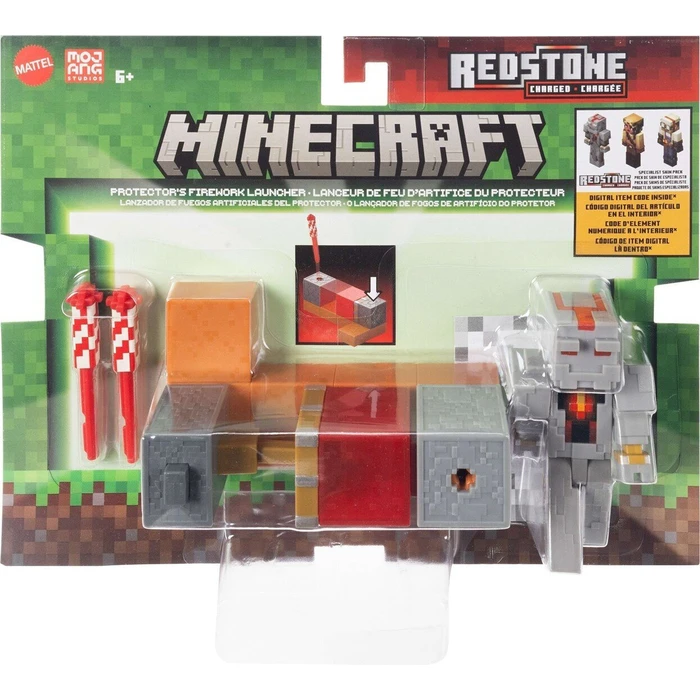 Mattel Minecraft Φιγούρα Προστατευτή με Εκτοξευτή Βεγγαλικών
