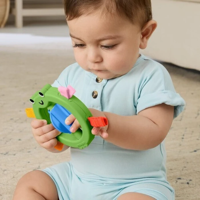 Baby Toys Rattles and Teething Toys Fisher Price Ribbit n Ribbons Frog Mattel