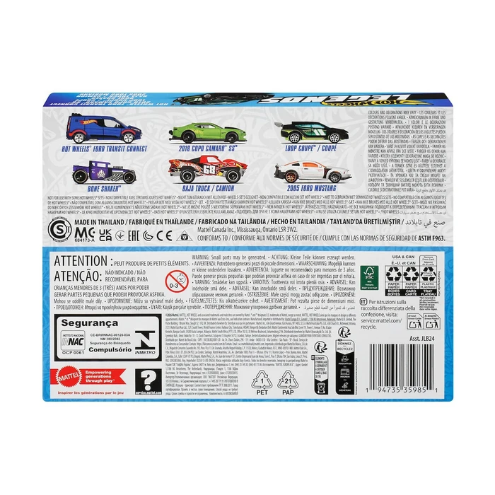 Mattel Hot Wheels Αυτοκίνητα Συλλεκτικά Silver Series Legends Set of 6