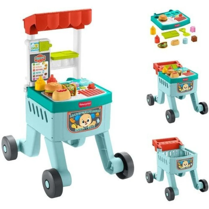 Mattel Fisher Price Educational Series Περπατούρα 4 σε 1 Καροτσάκι Αγορών