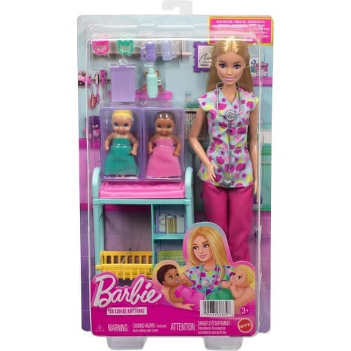 Mattel Barbie Μπάρμπι Κούκλα Baby Doctor JMK12