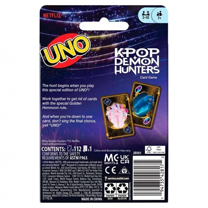 Mattel UNO Netflix: UNO K-POP Demon Hunters (JRV01)
