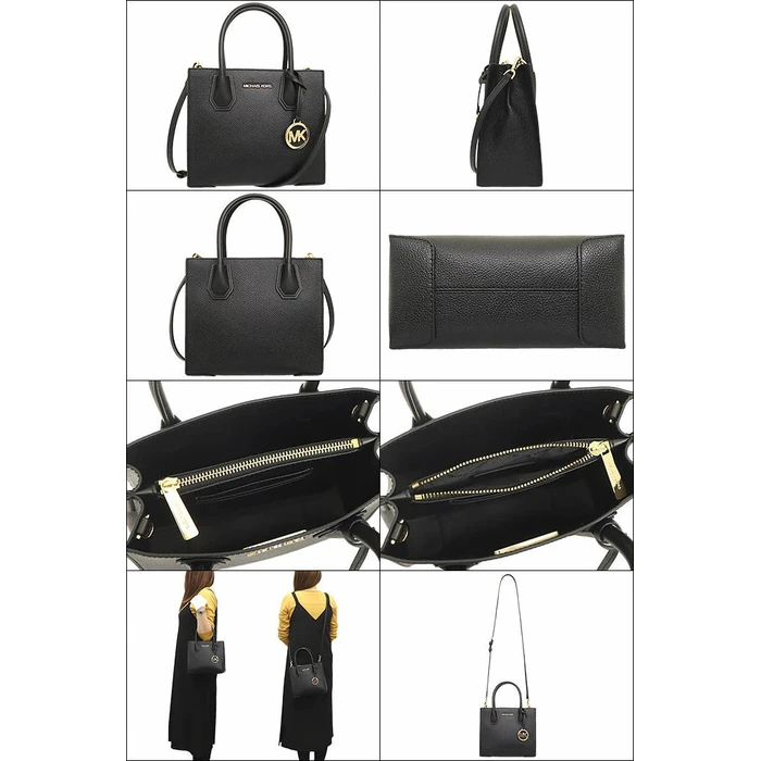 Michael Kors Mercer Leather Women's Handbag Black 35S1GM9M2L-001