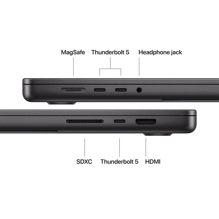 Apple Laptop Apple MacBook Pro M5 Max 18 core CPU 32 core GPU 36GB 2TB Space Black