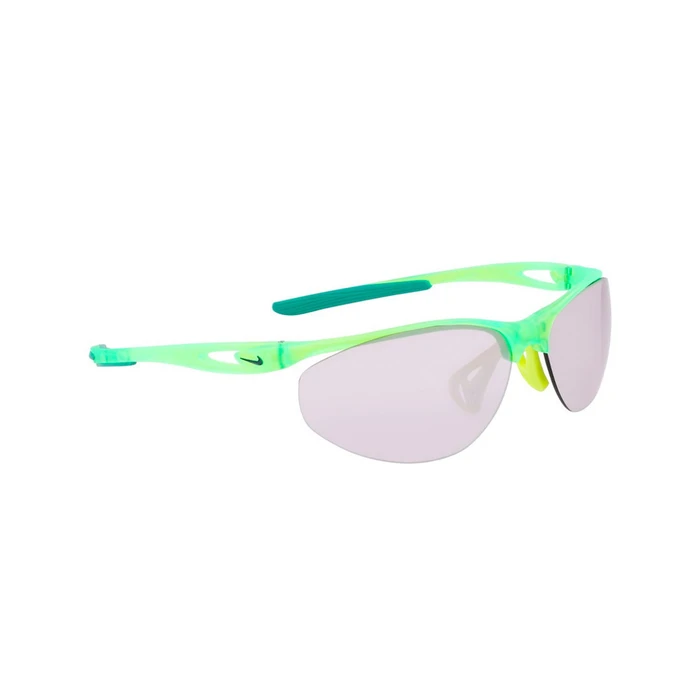 NIKE Aerial E Unisex Sunglasses – Green Acetate/Injected Frame with Silver Mirror Lens DZ7353-702