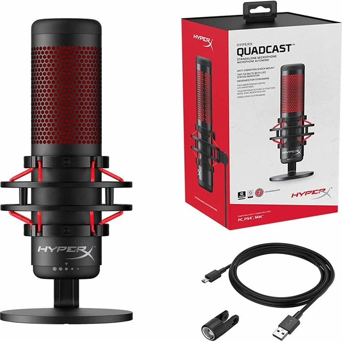 Microphone HP HyperX QuadCast USB Desktop Condenser Microphone