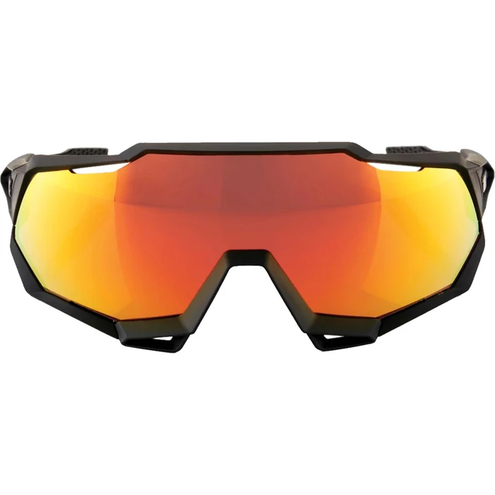 100% Speedtrap Sunglasses - HiPER Mirror Lens Soft Tact Black (Cycling Glasses)