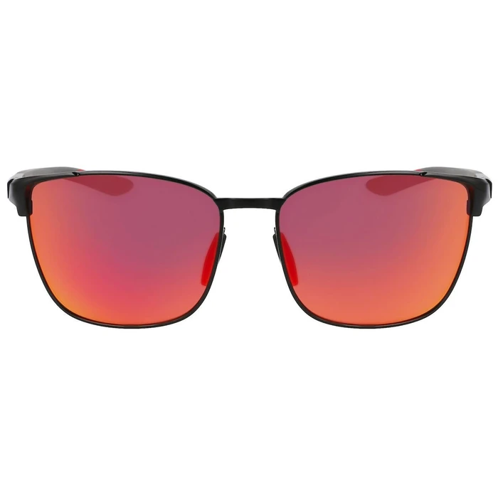 Nike Men's Sunglasses Metalfusion MF FV2381-010 — Black Frame, Red Mirror Lenses (55/17/140)