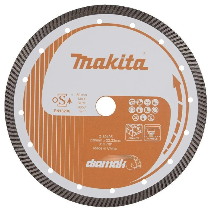 Makita Δίσκος Κοπής Δομικών Υλικών 230mm (D-80195)